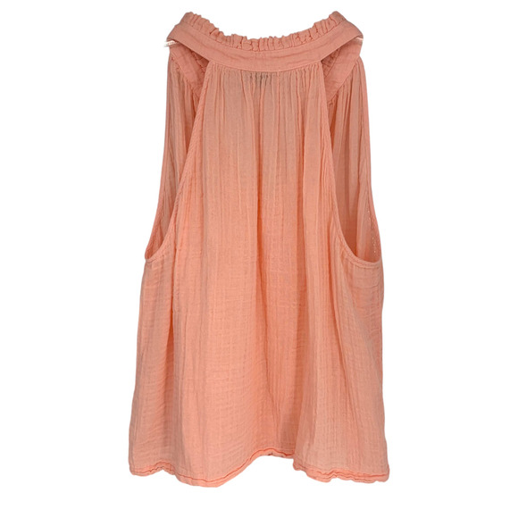 NEW Michael Stars Viola Sz XL Peach Double Gauze Split Neck Tank Top Blouse NWOT - Picture 6 of 6